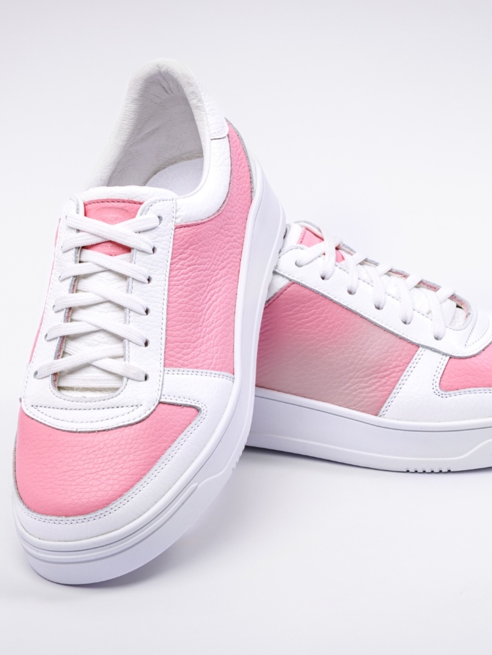 Women Leather Sneaker (Pink-White) "Miami Inverse"